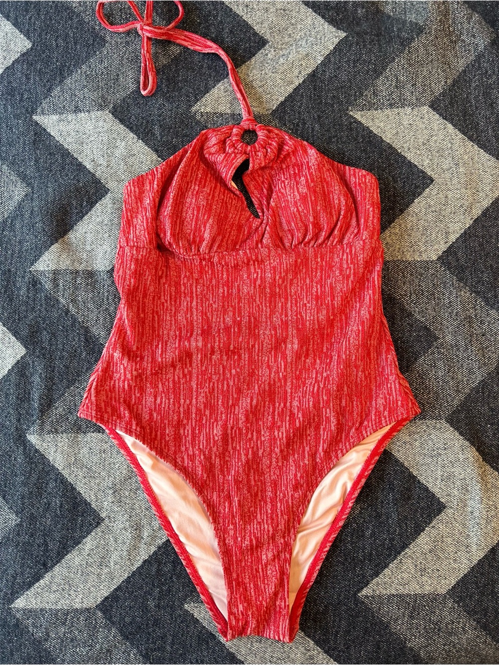 Cupshe Red Halter One-Piece Swimsuit